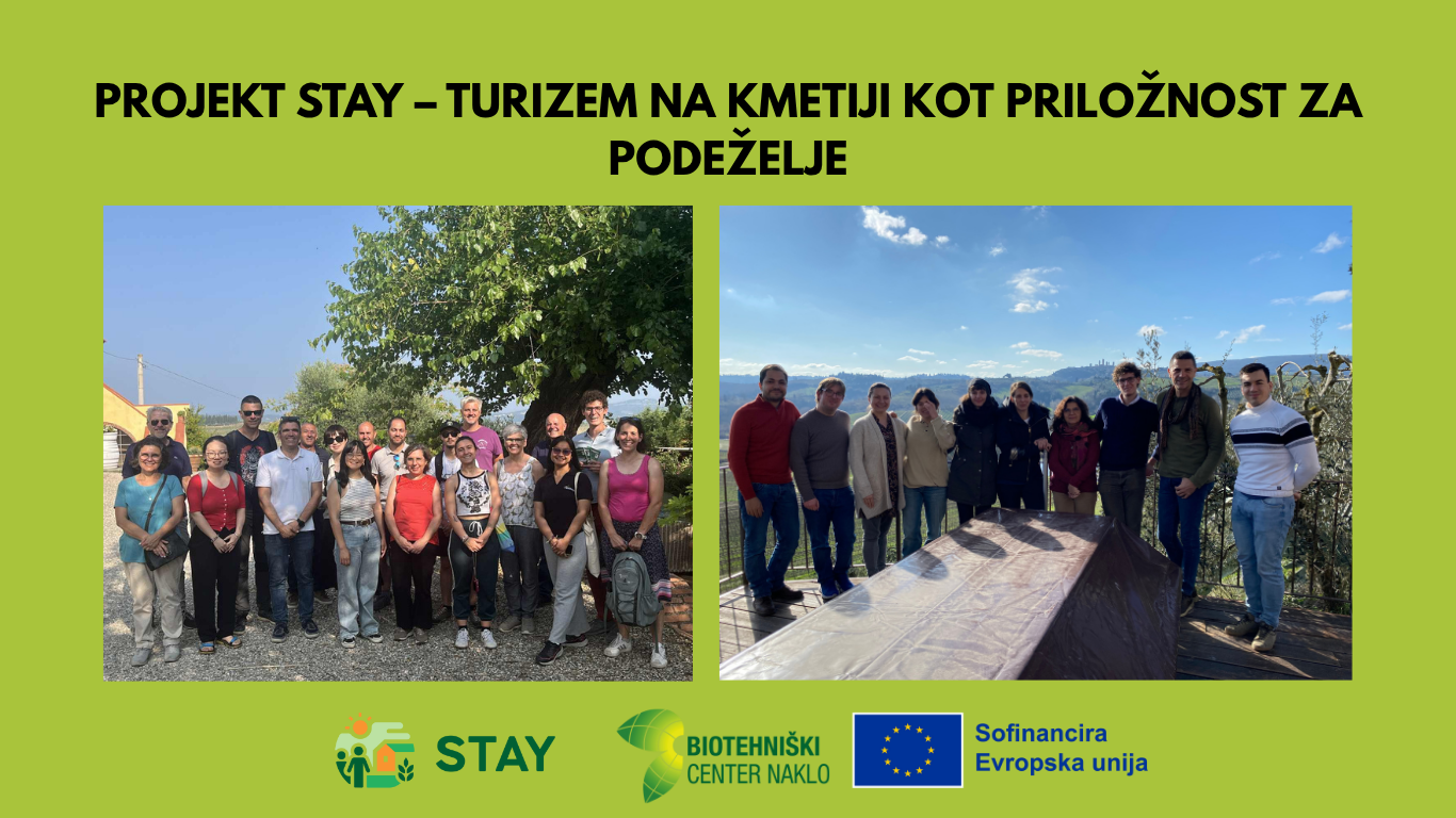 PROJEKT STAY – TURIZEM NA KMETIJI KOT PRILOŽNOST ZA PODEŽELJE ...